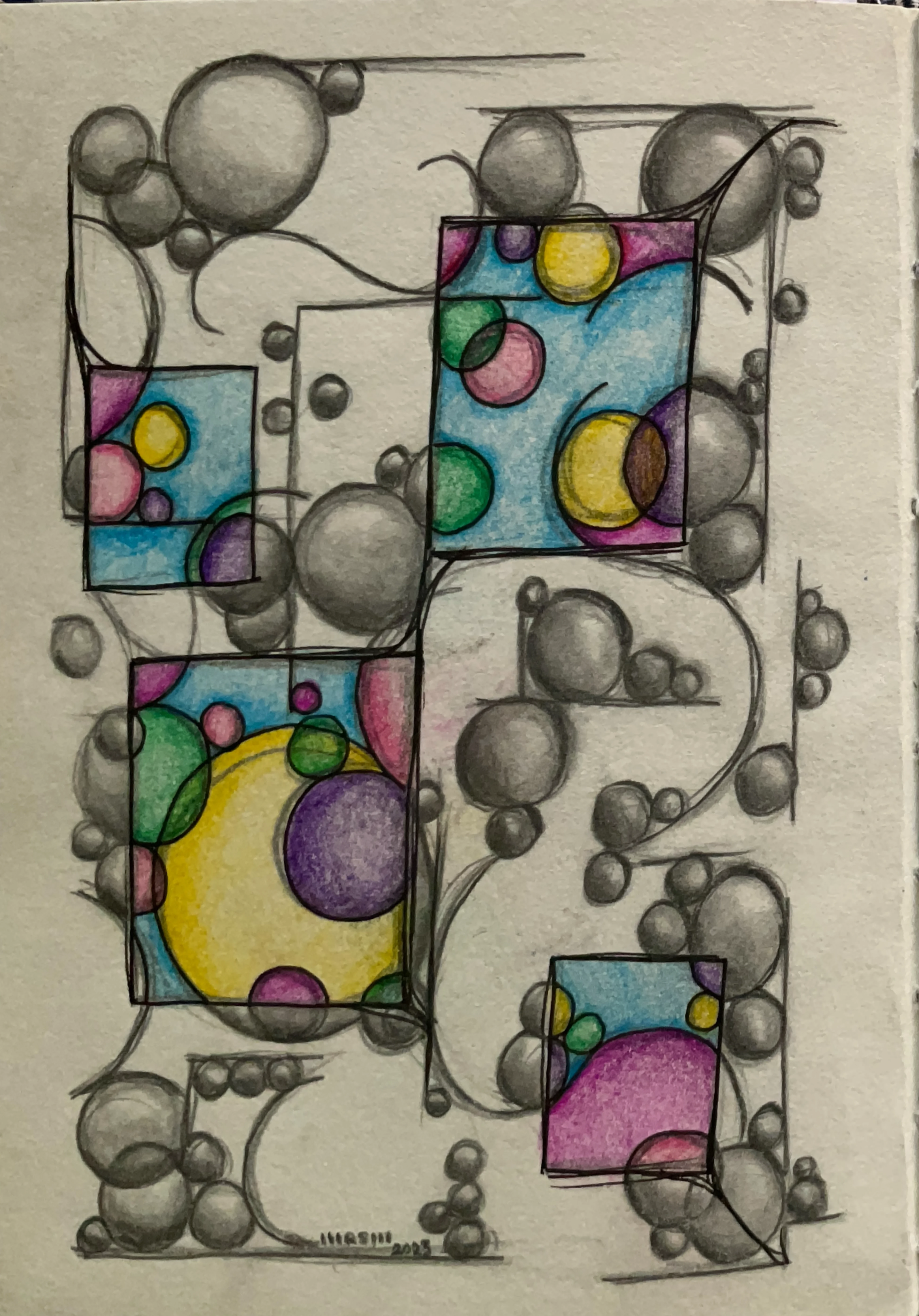 Pencil Shadows and Space